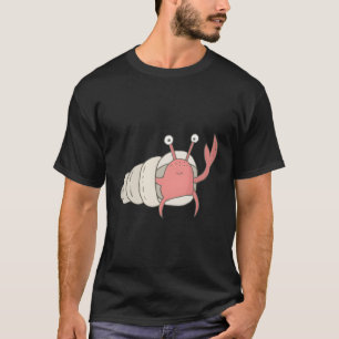Niedliche Handgezeichnete Art Hermit Crab sagt Hal T-Shirt