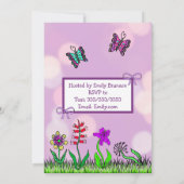 Niedliche, handgezeichnete Baby-Babydusche Einladung (Rückseite)