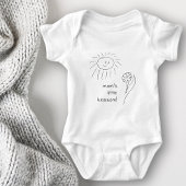 Niedliche Handgezeichnete Einfache Typografie Mädc Baby Strampler