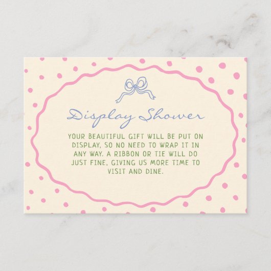 Niedliche handgezeichnete farbige Display-Dusche Begleitkarte (Vorderseite)