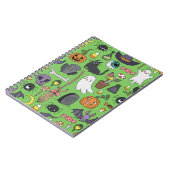 Niedliche handgezeichnete nahtlose Muster mit nied Notizblock (Linke Seite)