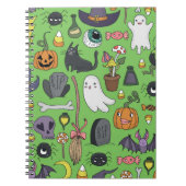 Niedliche handgezeichnete nahtlose Muster mit nied Notizblock (Vorderseite)