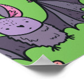 Niedliche handgezeichnete nahtlose Muster mit nied Poster (Ecke)