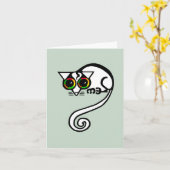 Niedliche handgezeichnete - POSSUM - Aussie wild l Karte (Gelbe Blume)