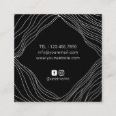 Niedliche Handgezeichnete Schönheitssalon Makeup A Quadratische Visitenkarte (Rückseite)