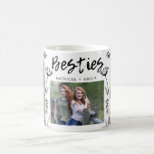 Niedliche handgezeichnete Wildblumen 3 Fotocollage Kaffeetasse (Mittel)