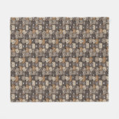 Niedliche handgezogene Bären Tierart Fleecedecke (Vorderseite (Horizontal))