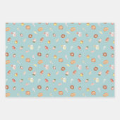 Niedliche, handgezogene Desserts mit Pastellmuster Geschenkpapier Set (Vorderseite 2)