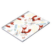 Niedliche, handgezogene Foxhörnchen in Gelb-Blau-R Notizblock (Linke Seite)