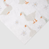 Niedliche handgezogene Gänse und Milchprodukte Seidenpapier (Ausschnitt)