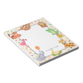 Niedliche, handgezogene Jungtiere Personalisiert Notizblock (angewinkelt)