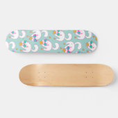 Niedliche handgezogene Katzen mit Sonnenbrille und Skateboard (Horizontal)