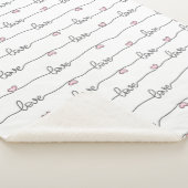 Niedliche handgezogene Liebe Nahtloses Muster Sherpadecke (3/4)