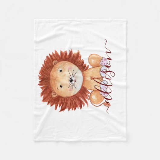 Niedliche, handgezogene personalisierte Kinder Fleecedecke (Vorderseite)