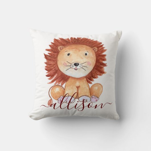 Niedliche, handgezogene personalisierte Kinder Kissen (Vorderseite)