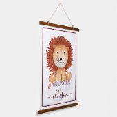 Niedliche, handgezogene personalisierte Kinder Wandteppich Mit Holzrahmen (Gewinkelt)