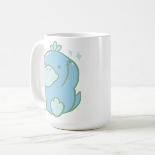 Niedliche handgezogene Psyduck-Kaffee-Tasse Kaffeetasse (Vorderseite Links)