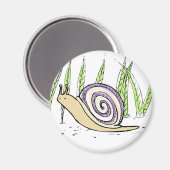 Niedliche handgezogene Schnecke Zeichnend Magnet (Vorderseite/Rückseite)