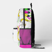 Niedliche handgezogene Schulbedarf Bedruckter Rucksack (Rechts)