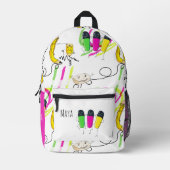 Niedliche handgezogene Schulbedarf Bedruckter Rucksack (Vorderseite)