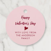 Niedliche handIllustrierte XOXO Kalligraphie Valen Geschenkanhänger (Rückseite)