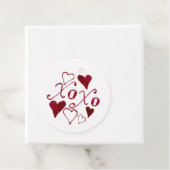 Niedliche handIllustrierte XOXO Kalligraphie Valen Geschenkanhänger (Beispiel)