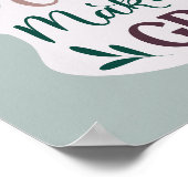 Niedliche Handschrift Großkinder machen Leben groß Poster (Ecke)