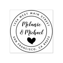 Niedliche Handschrift und Rücksendeadresse Gummistempel