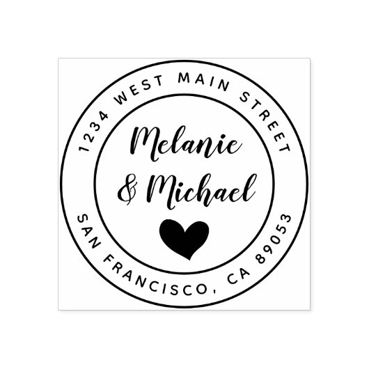 Niedliche Handschrift und Rücksendeadresse Gummistempel (Prägung)