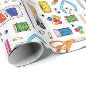 Niedliche Handwerks-Versorgungen Geschenkpapier (Rolleneckpunkt)