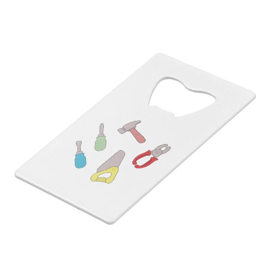 Niedliche Handyman-Tools Geldbeutel Flaschenöffner (Rückseite Schrägansicht)