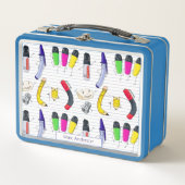 Niedliche Handzeichnung Metall Brotdose (Vorderseite)