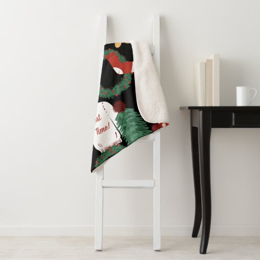 Niedliche Handzeichnung Nahtlose Muster mit Weihna Sherpadecke (Beispiel)