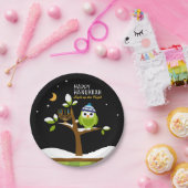 Niedliche Hanukkah Lighup of Night Owl & Menorah Pappteller (Party)