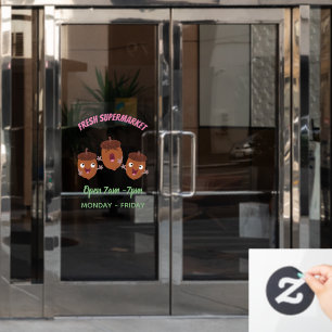 Niedliche Happy Acorns singen Cartoon für Kinder Fensteraufkleber
