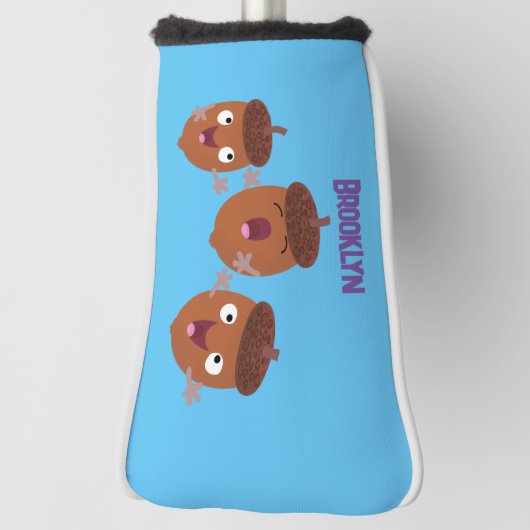 Niedliche Happy Acorns singen Cartoon für Kinder Golf Headcover (Rotieren 90)