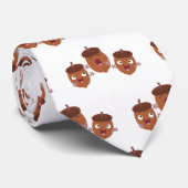 Niedliche Happy Acorns singen Cartoon für Kinder Krawatte (Gerollt)