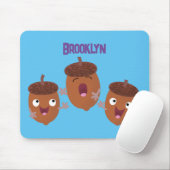 Niedliche Happy Acorns singen Cartoon für Kinder Mousepad (Mit Mouse)