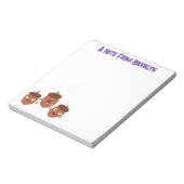 Niedliche Happy Acorns singen Cartoon für Kinder Notizblock (Rotiert)