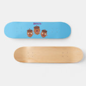 Niedliche Happy Acorns singen Cartoon für Kinder Skateboard (Horizontal)