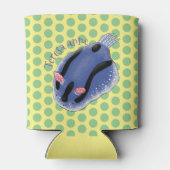 Niedliche Happy Blue Nacktverzweigung Cartoon Illu Dosenkühler (Rückseite)