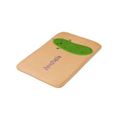 Niedliche Happy Cartoon Illustration Badematte (Schrägansicht)