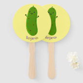 Niedliche Happy Cartoon Illustration Fächer (Vorne und Hinten)