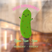 Niedliche Happy Cartoon Illustration Fensteraufkleber (Blatt 2)