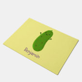 Niedliche Happy Cartoon Illustration Fußmatte (Schrägansicht)