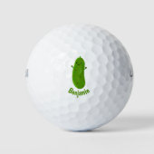 Niedliche Happy Cartoon Illustration Golfball (Vorderseite)
