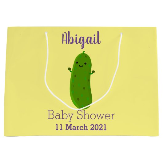 Niedliche Happy Cartoon Illustration Große Geschenktüte (Vorderseite)