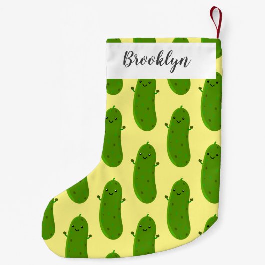 Niedliche Happy Cartoon Illustration Kleiner Weihnachtsstrumpf (Rückseite)