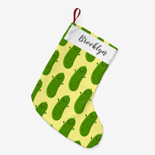 Niedliche Happy Cartoon Illustration Kleiner Weihnachtsstrumpf (Vorderansicht (hängend))