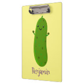 Niedliche Happy Cartoon Illustration Klemmbrett (Links)